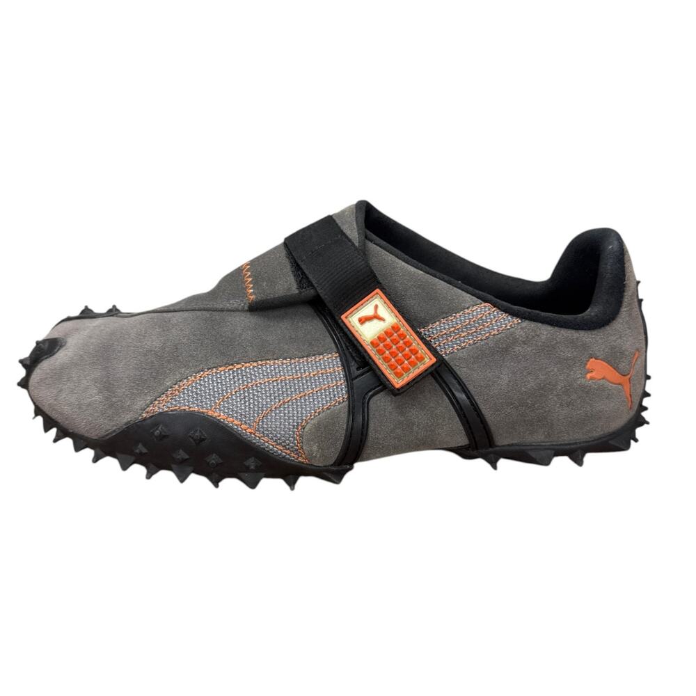 Puma Men's 10.5 Gray Suede Spiked Trail Running & Cross Country Shoes Sneakers